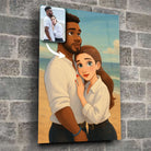 Portrait personnalisé style Disney Toile Unique