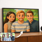 Portrait horizontal personnalisé style Disney Toile Unique