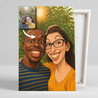 Portrait personnalisé style caricature Toile Unique