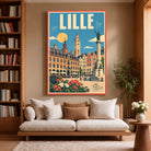 Toile accrochée dans salon