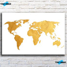 Tableau Décoratif - Map Monde Fond Blanc - Toile Unique
