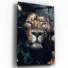 Tableau Lion feuillage - Toile Unique