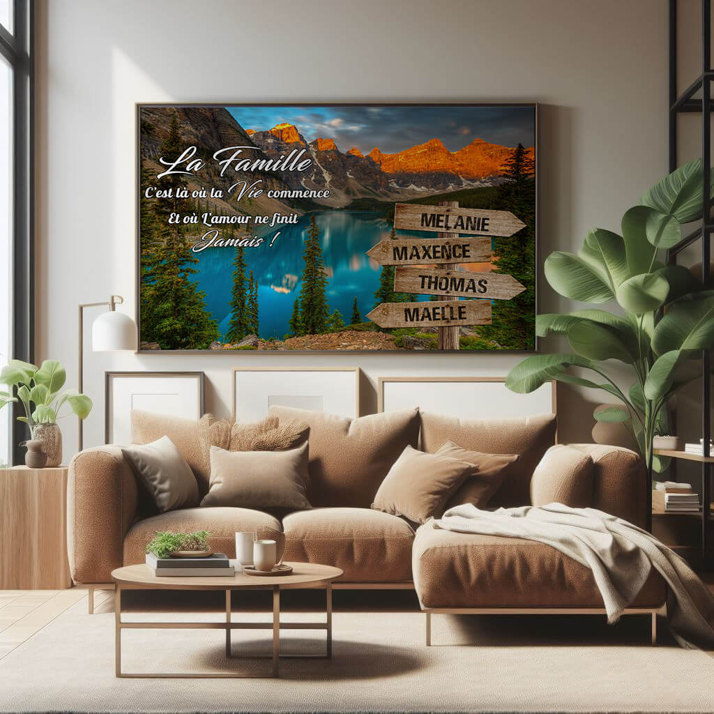 Tableau Prénom Lac Bleute