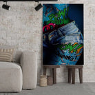 Tableau Street Art Effet Comics et Denim - Toile Unique