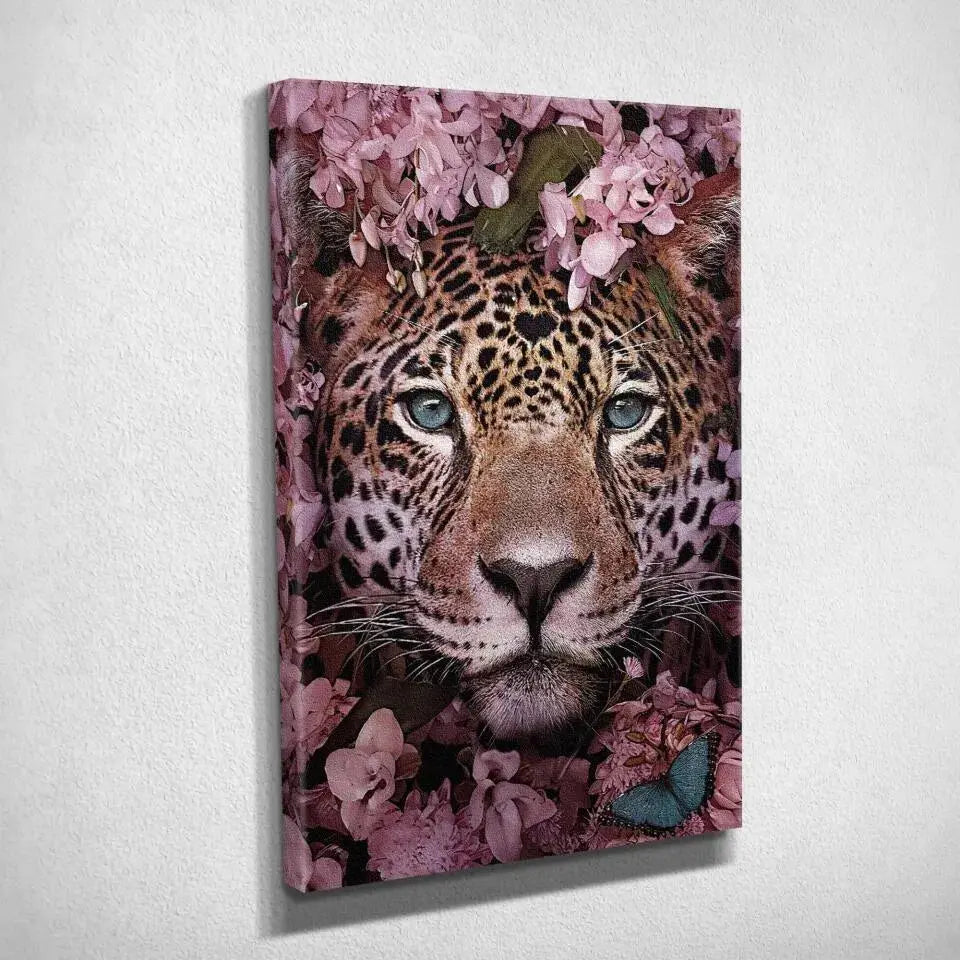 Tableau léopard feuillage - Toile Unique