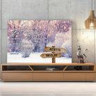 Tableau prénoms - paysage enneigé (famille) Toile Unique.fr