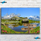 Tableau prénoms - plaine et montagne (famille) Toile Unique.fr