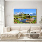Tableau prénoms - plaine et montagne (famille) Toile Unique.fr