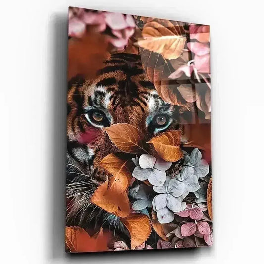 Tableau tigre feuillage - Toile Unique