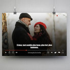 Affiche couple personnalisée netflix film, suspendue avec pinces