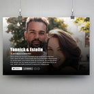 Affiche couple personnalisée netflix romantique, suspendue avec pinces