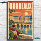 Tableau verre acrylique Bordeaux, vue de face