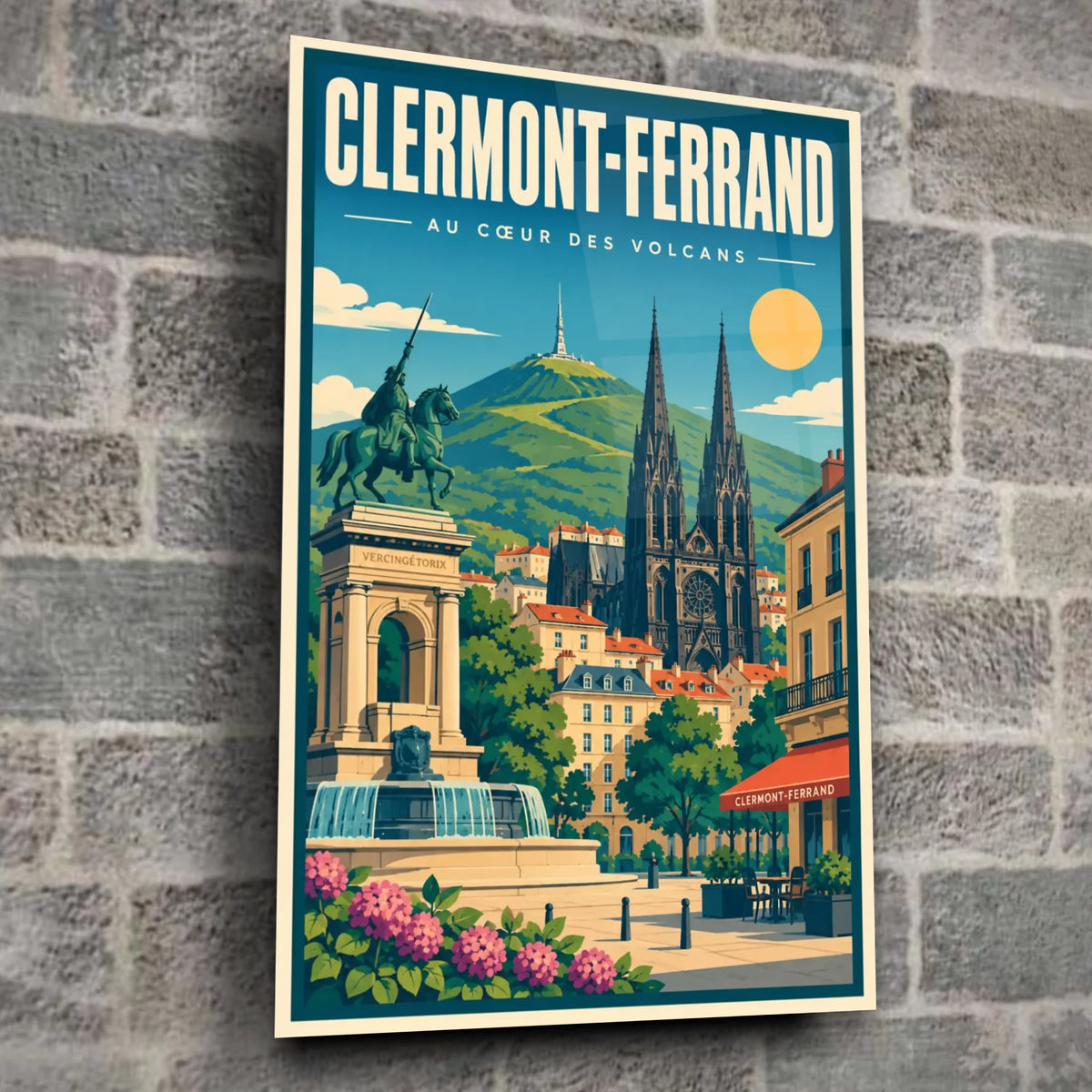 Tableau verre acrylique Clermont-Ferrand, gros plan