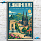 Tableau verre acrylique Clermont-Ferrand, vue de face