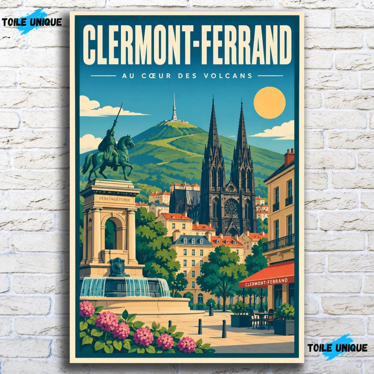Tableau verre acrylique Clermont-Ferrand, vue de face