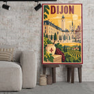 Tableau verre acrylique Dijon, gros plan incliné