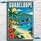 Tableau verre acrylique Guadeloupe, vue de face