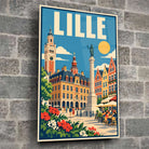 Tableau verre acrylique Lille, gros plan