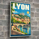 Tableau verre acrylique ville de Lyon, gros plan