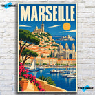 Tableau verre acrylique Marseille, vue de face