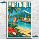 Tableau verre acrylique Martinique, vue de face