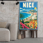 Tableau verre acrylique Nice, gros plan incliné