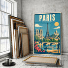 Tableau verre acrylique Paris, incliné, variante