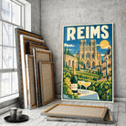 Tableau verre acrylique Reims, incliné, variante