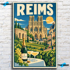 Tableau verre acrylique Reims, vue de face