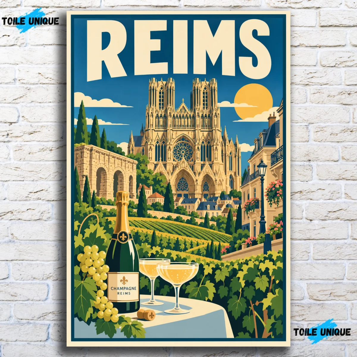 Tableau verre acrylique Reims, vue de face