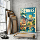 Tableau verre acrylique Rennes, incliné, variante
