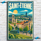 Tableau verre acrylique Saint-Étienne, vue de face