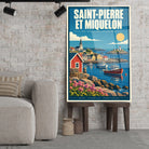 Tableau verre acrylique Saint-Pierre-et-Miquelon, gros plan incliné