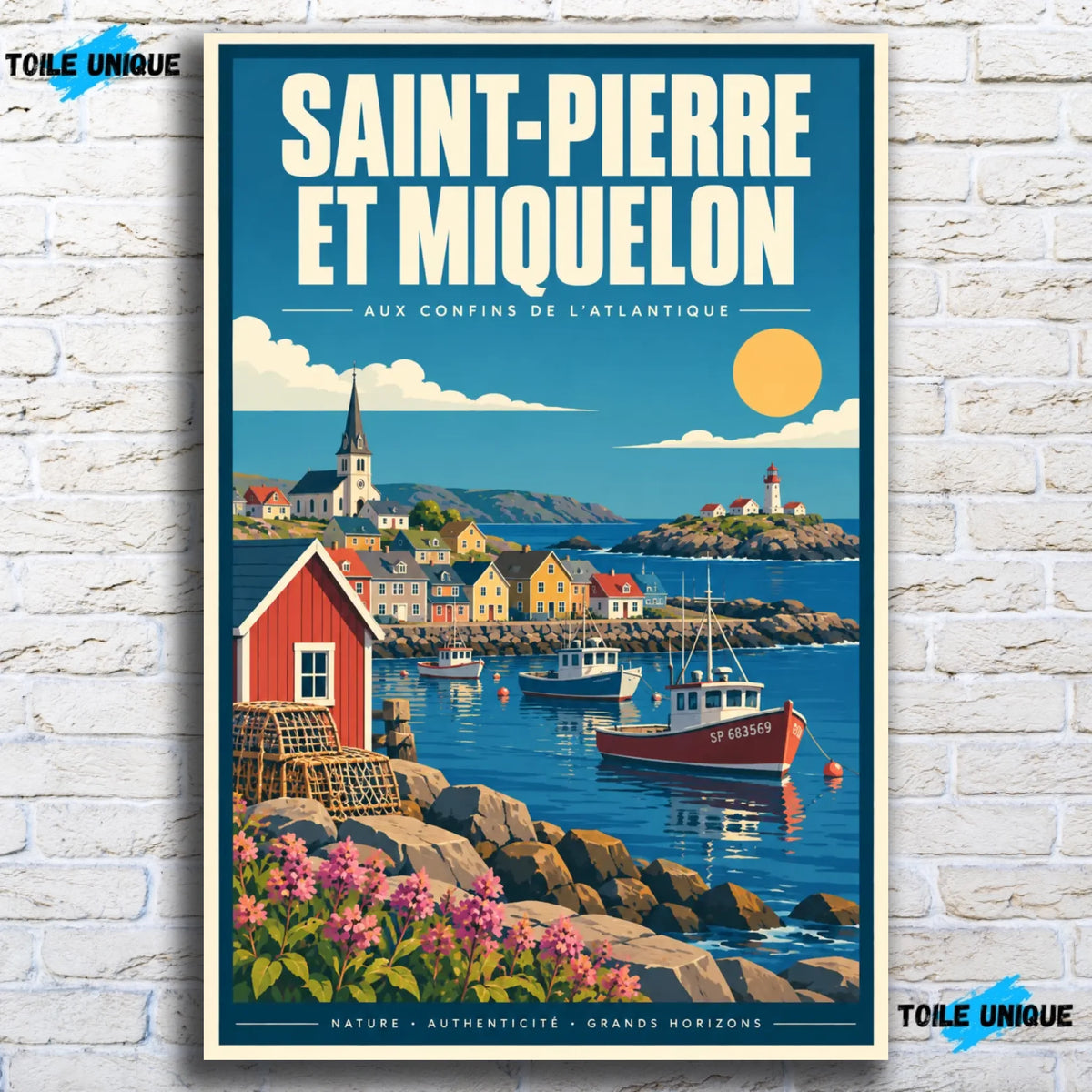 Tableau verre acrylique Saint-Pierre-et-Miquelon, vue de face