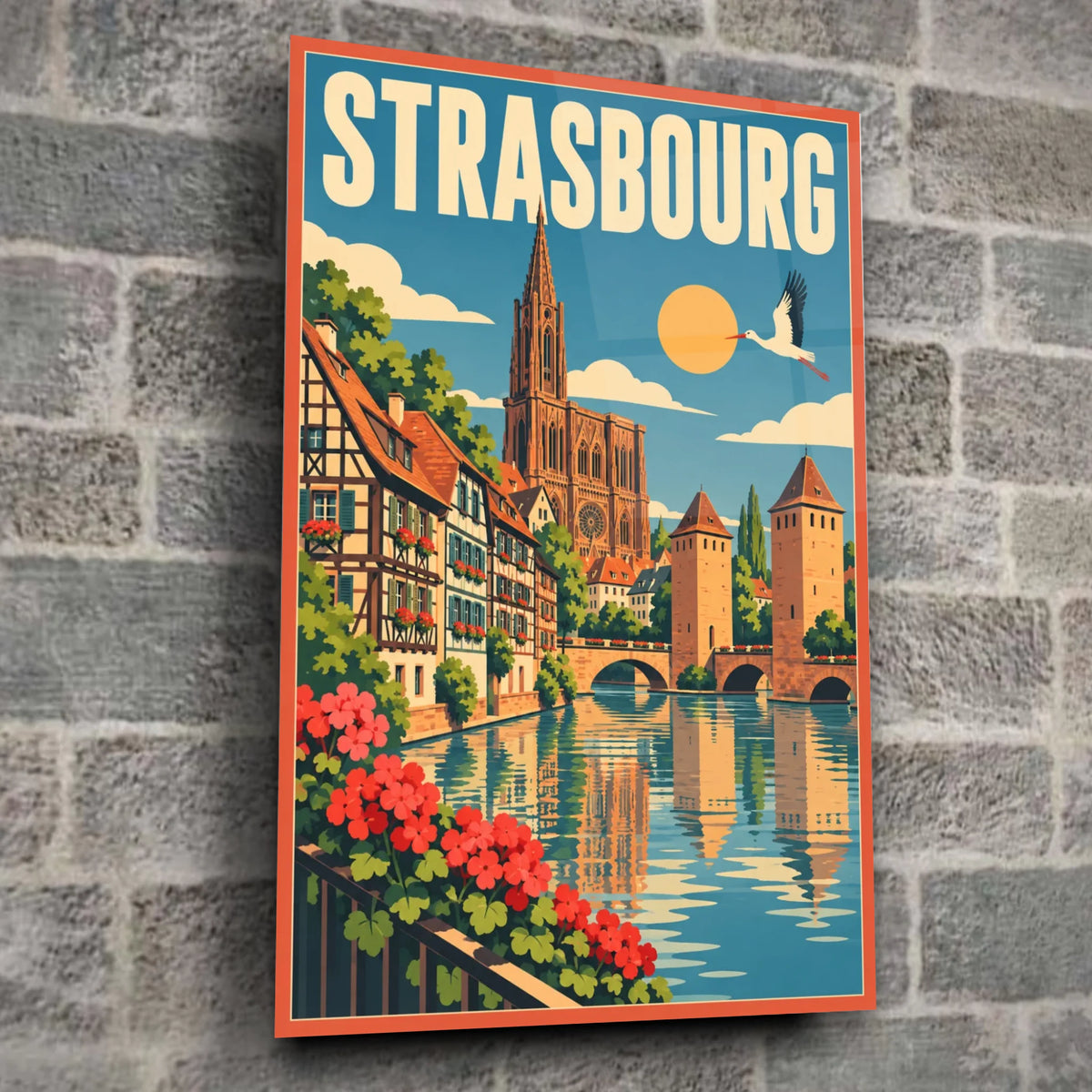 Tableau verre acrylique Strasbourg, gros plan