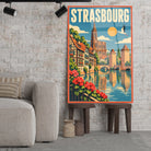 Tableau verre acrylique Strasbourg, gros plan incliné