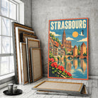 Tableau verre acrylique Strasbourg, incliné, variante