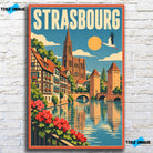 Tableau verre acrylique Strasbourg, vue de face