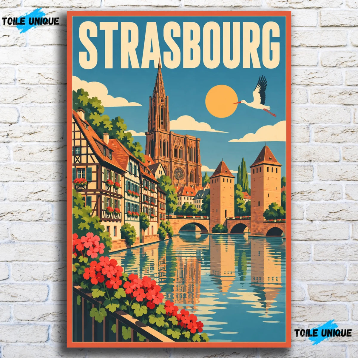 Tableau verre acrylique Strasbourg, vue de face