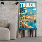 Tableau verre acrylique Toulon, gros plan incliné