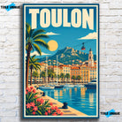 Tableau verre acrylique Toulon, vue de face