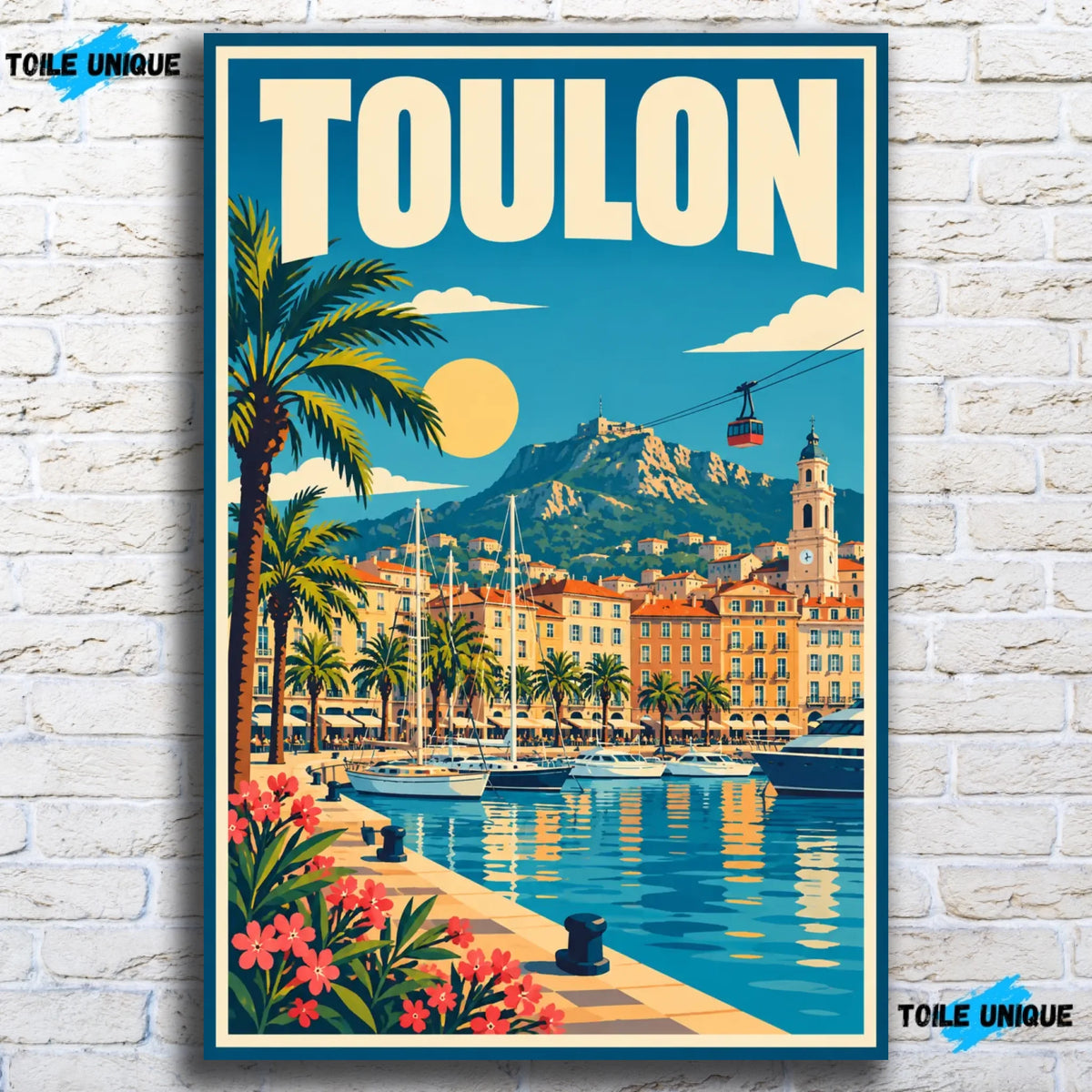 Tableau verre acrylique Toulon, vue de face
