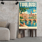 Tableau verre acrylique Toulouse, gros plan incliné