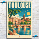 Tableau verre acrylique Toulouse, vue de face