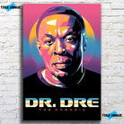 Tableau Décoratif Dr Dre en verre acrylique, sur un mur de briques blanches