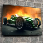 Tableau Décoratif Formula 1 Classic en verre acrylique, fixé sur un mur de pierre