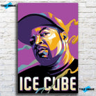 Tableau Décoratif Ice Cube en verre acrylique, sur un mur de briques blanches